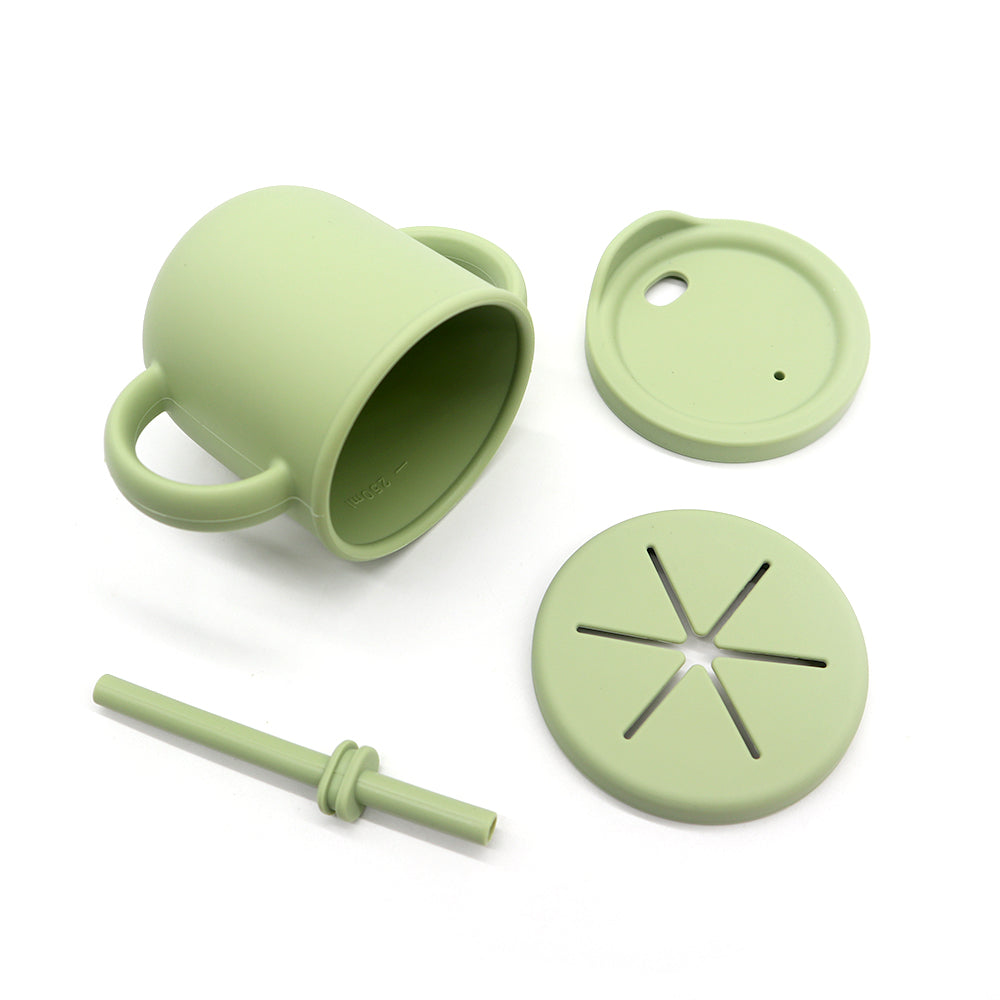 Bicchiere in silicone 4 in 1 OLIVE
