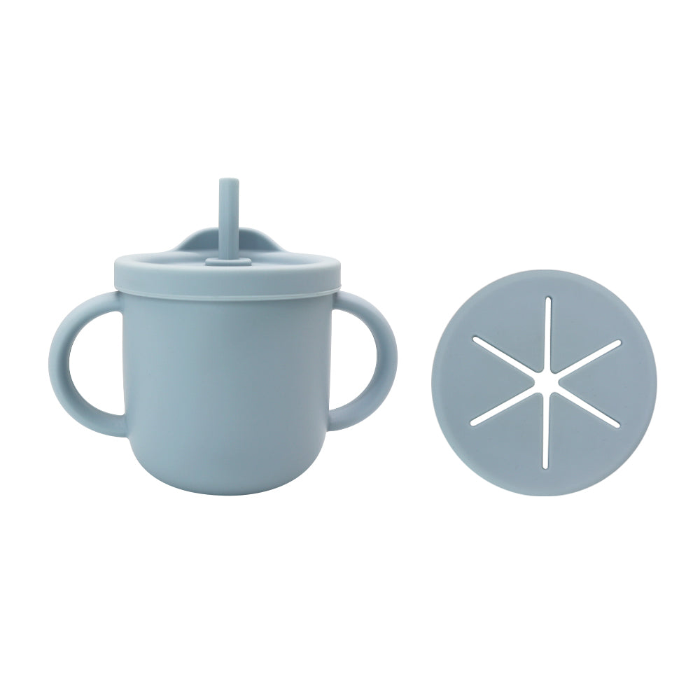 Bicchiere in silicone 4 in 1 DUSTY BLUE