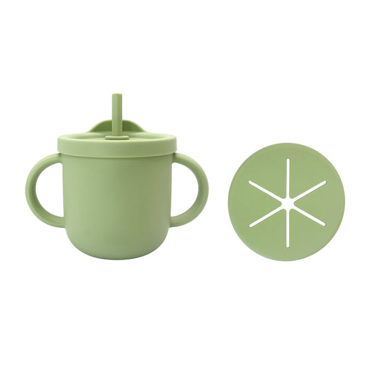 Bicchiere in silicone 4 in 1 OLIVE